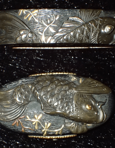 Sekibun Urakusai Carp Fuchi Kashira - Photo 14