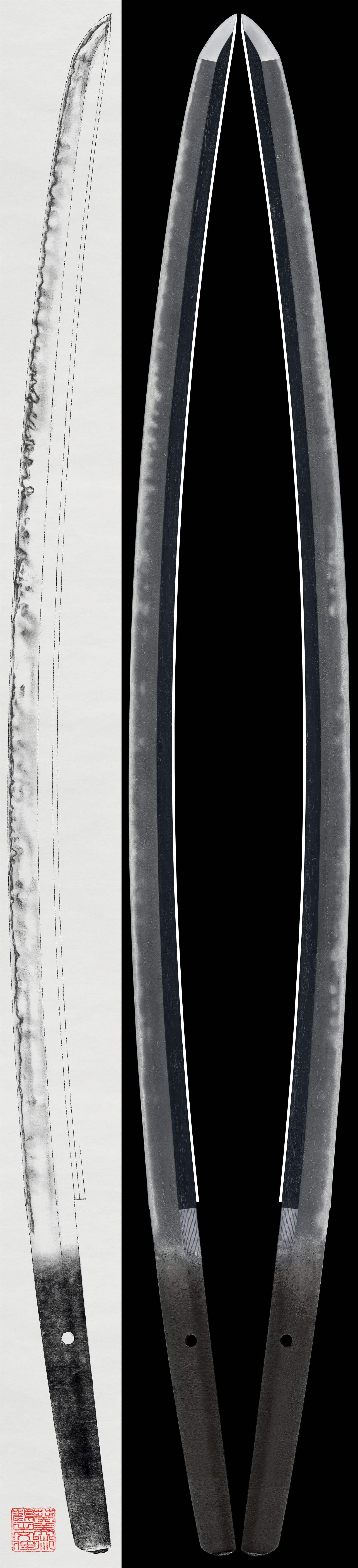 Katana:Mumei (attributed to Den Ichimonji)(NBTHK Tokubetsu Hozon Token)