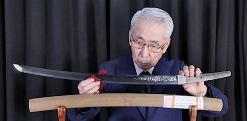Wakizashi:Osaka ju Gassan Sadakatsu Kinsaku (Kao)(NBTHK Hozon Token) - Photo 7