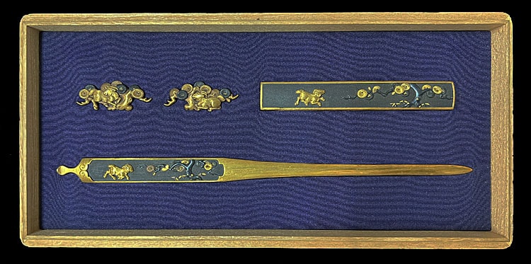 小柄・笄 銘 園部芳英(花押) 目貫 無銘 芳英 - Photo 14