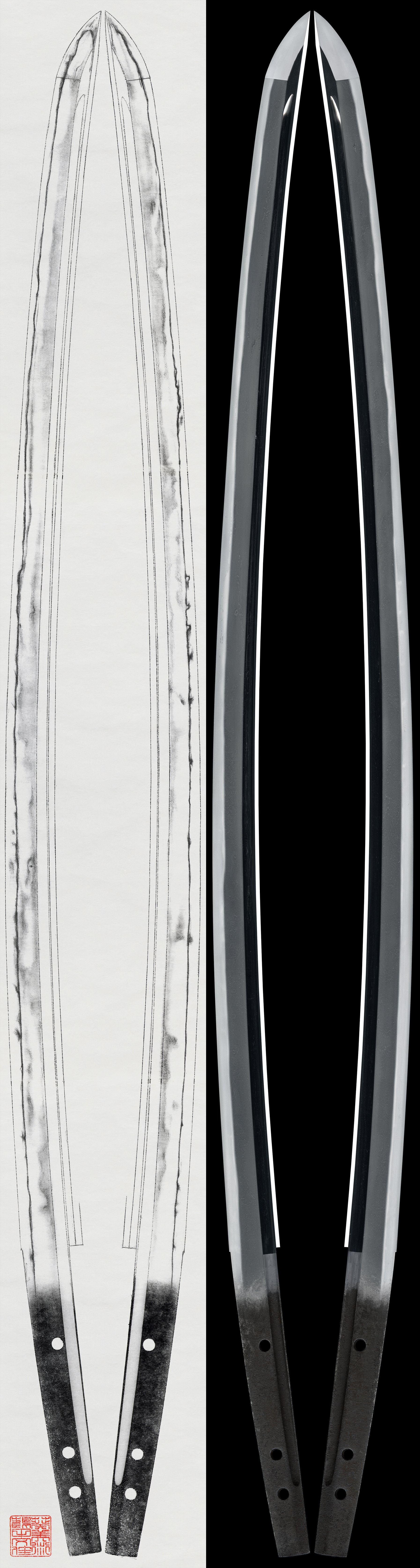 Katana - Jūyō - by Aoe School - Mumei (Aoe school)
