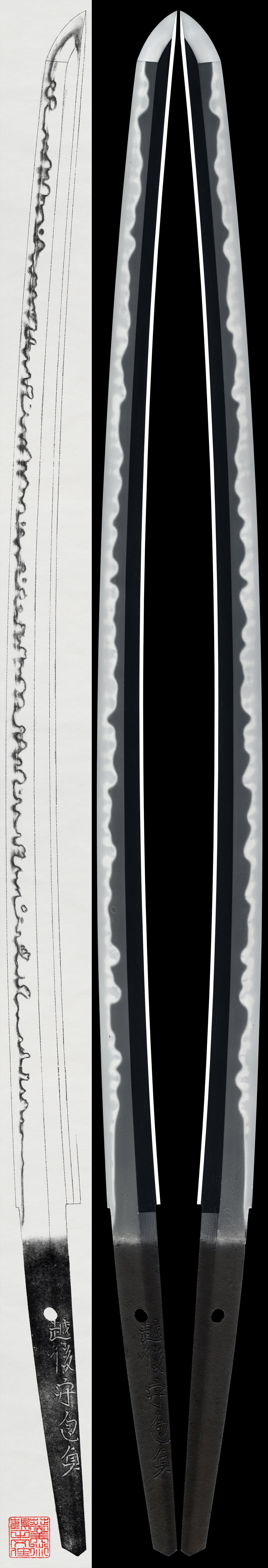 Katana - by Shinto Kanesada - Echigo Kami Kanesada