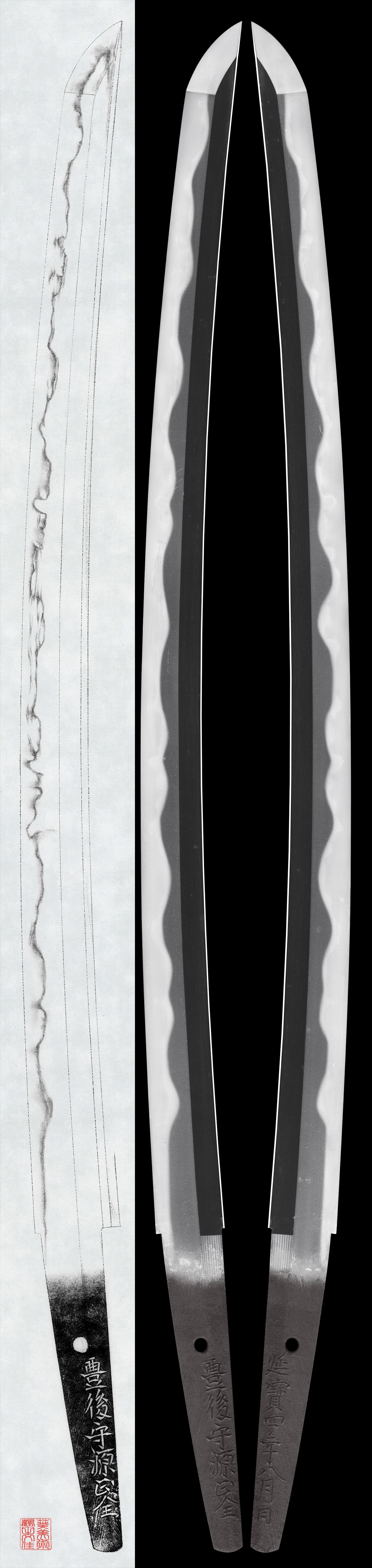 Wakizashi - Tokuho - by Masayasu - Bungo no Kami Minamoto Masayasu