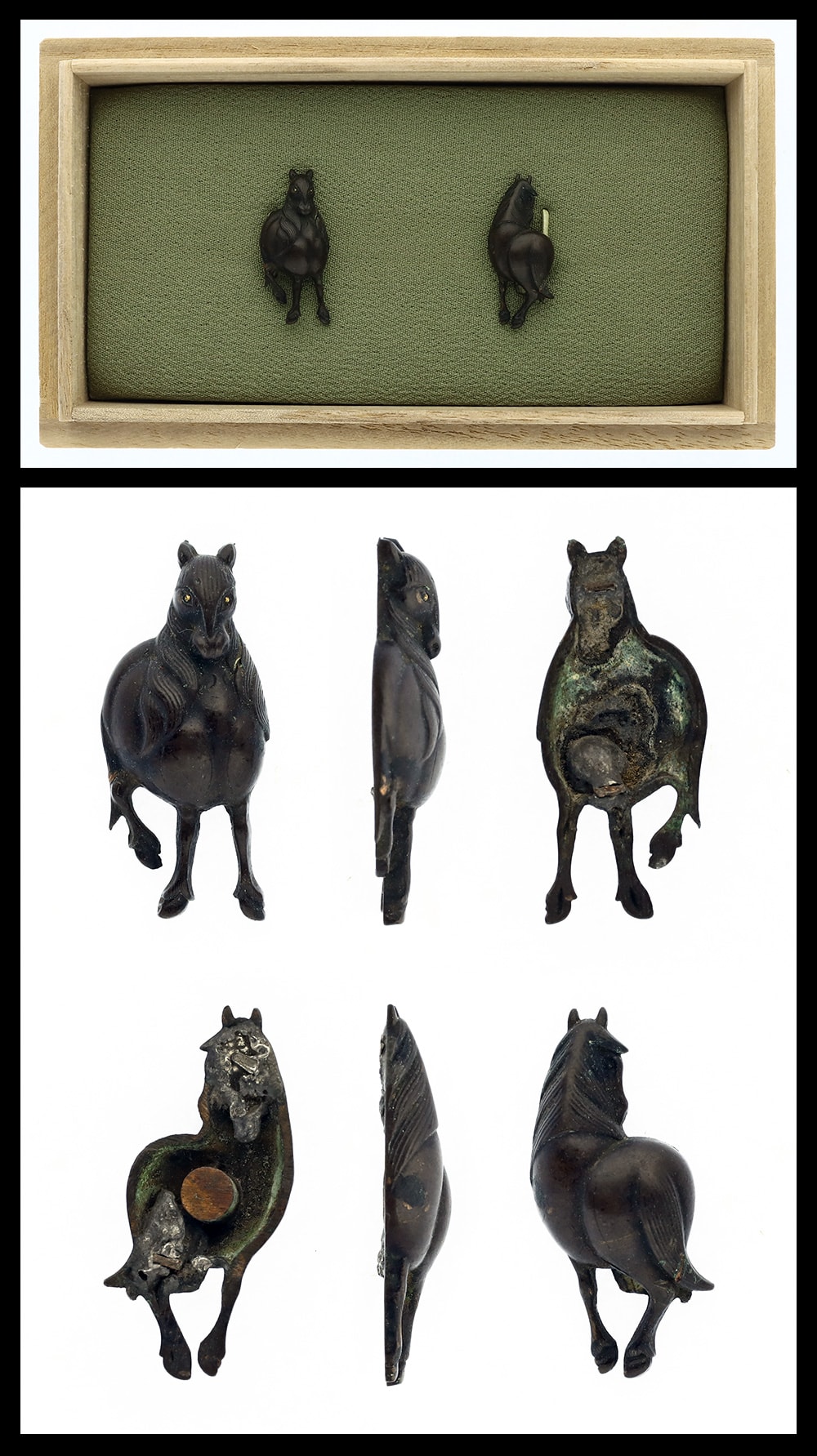 Menuki:Mumei (unsigned):Horse