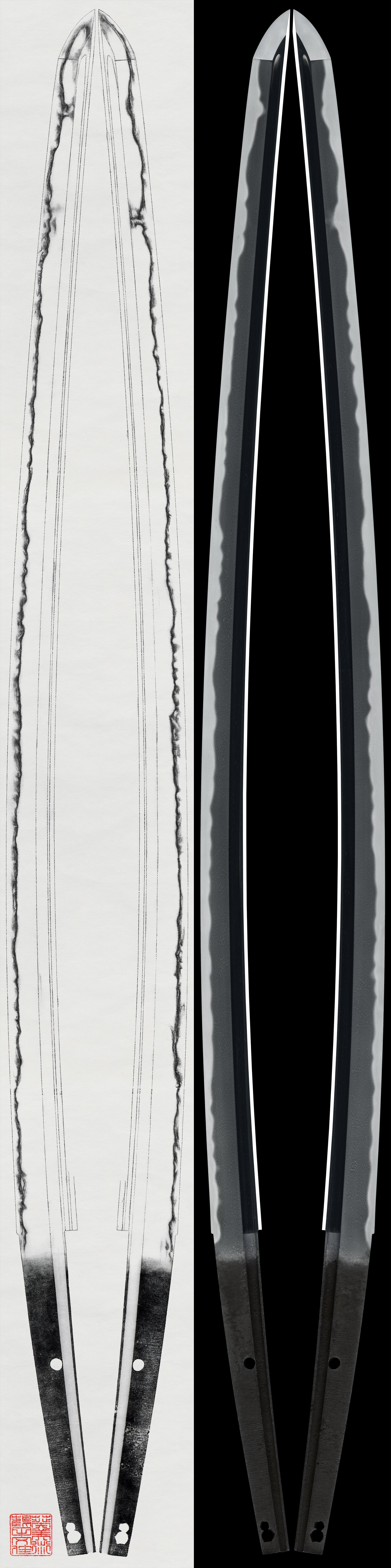 Katana - Jūyō - by Sa Yoshisada - Mumei (Unsigned) Sa Yoshisada