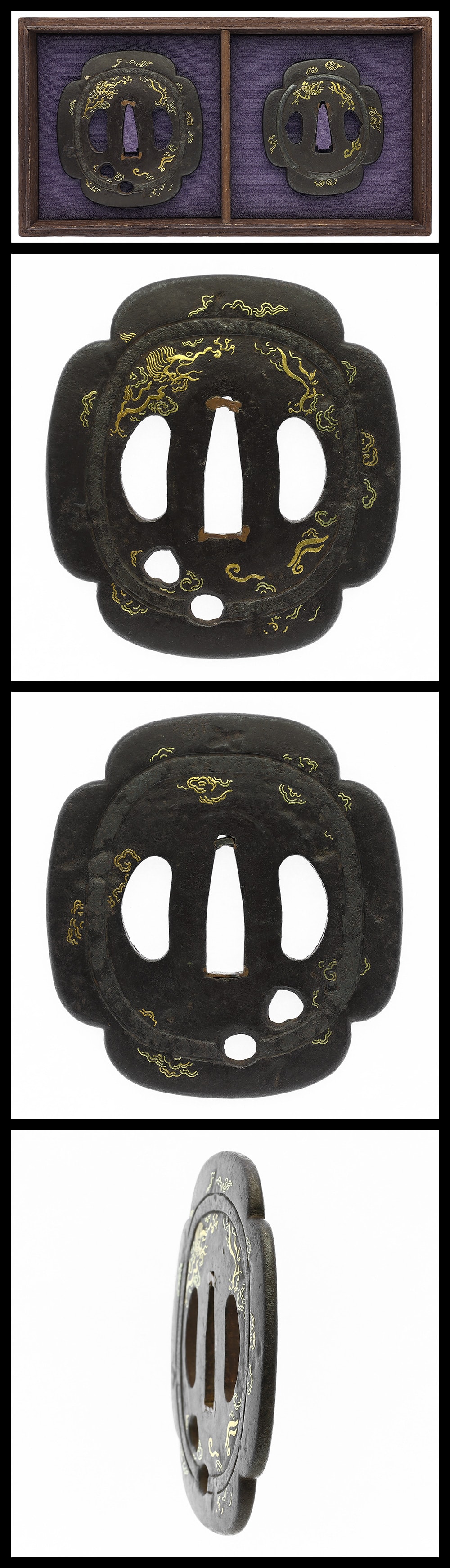 Tsuba - Hozon - by Higo Kinko School - Daisho Tsuba: Unsigned (Higo)