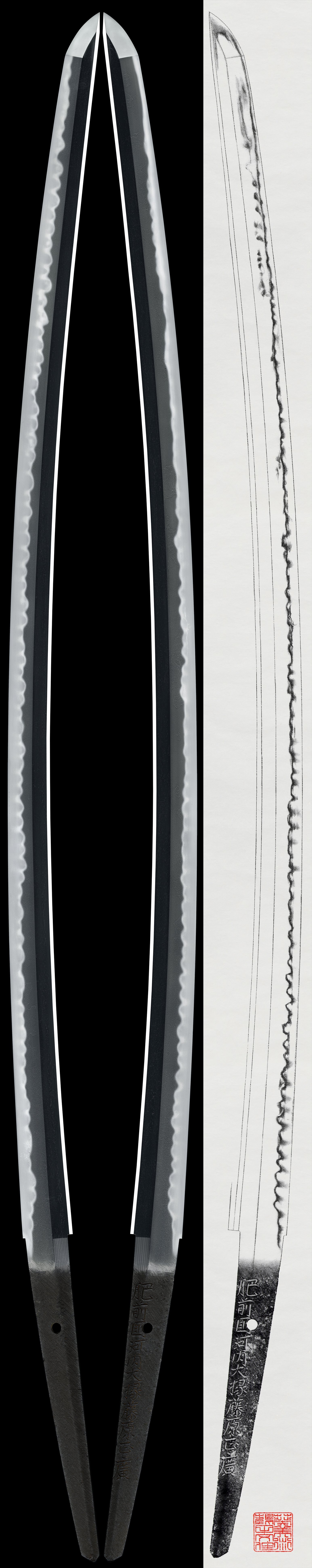 Katana: Hizen-no-Kuni Kawachi Daijo Fujiwara Masahiro(NBTHK Tokubetsu Hozon Token)