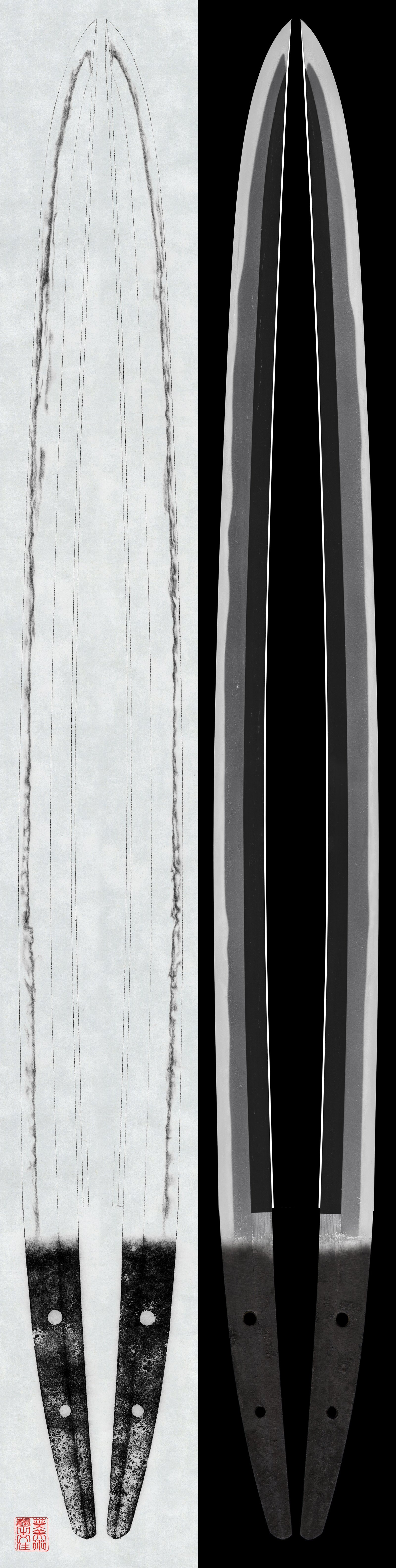 Naginata-naoshi Wakizashi in Shirasaya, with Koshirae (27th NBTHK Juyo Token)