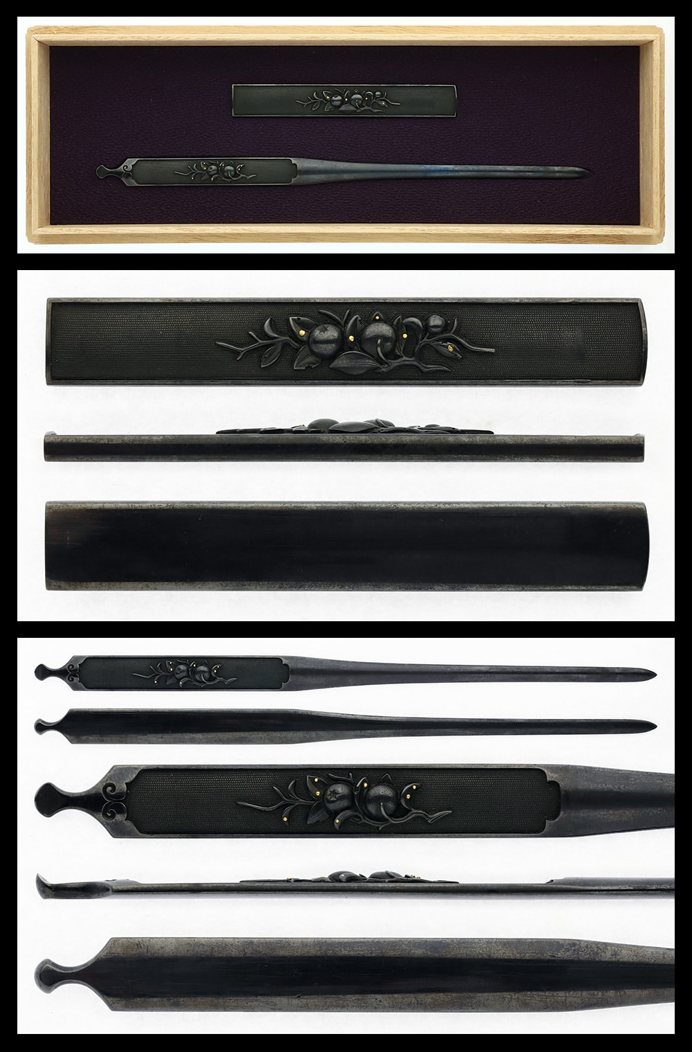 Nitokoro mono (Kogai & Kozuka): Unsigned (Attributed to the Goto School):Tachibana Design (NBTHK Tokubetsu Hozon Tosogu)