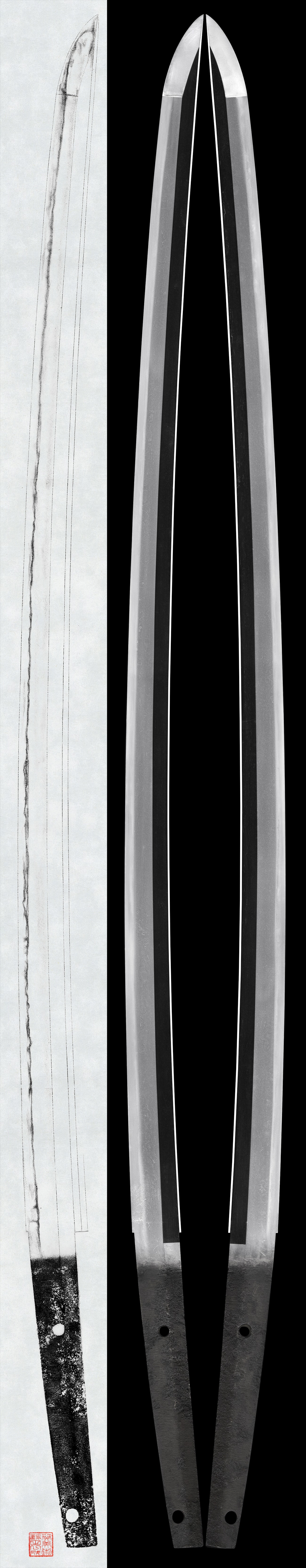 Katana: Mumei attributed as Hokke school. (NBTHK Hozon Token)