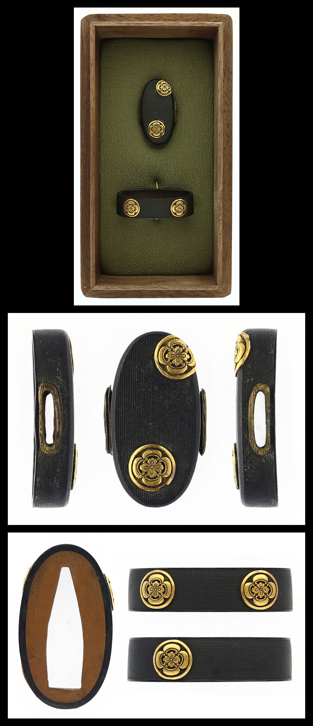 AF26415 Fuchi Kashira: Mumei: Family Crest