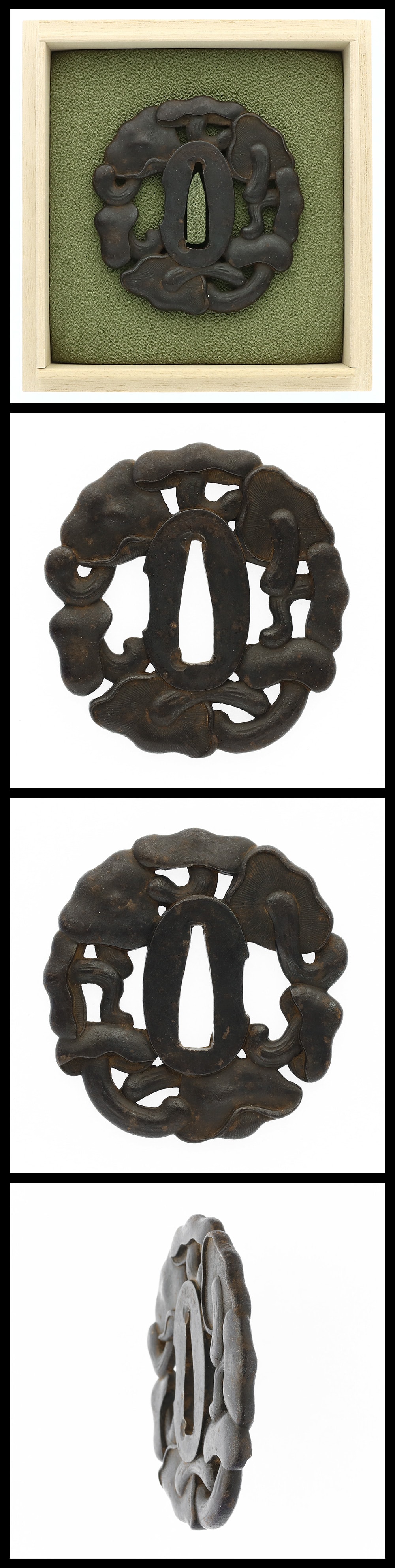 Tsuba: Mumei (Unsigned):Mushrooms