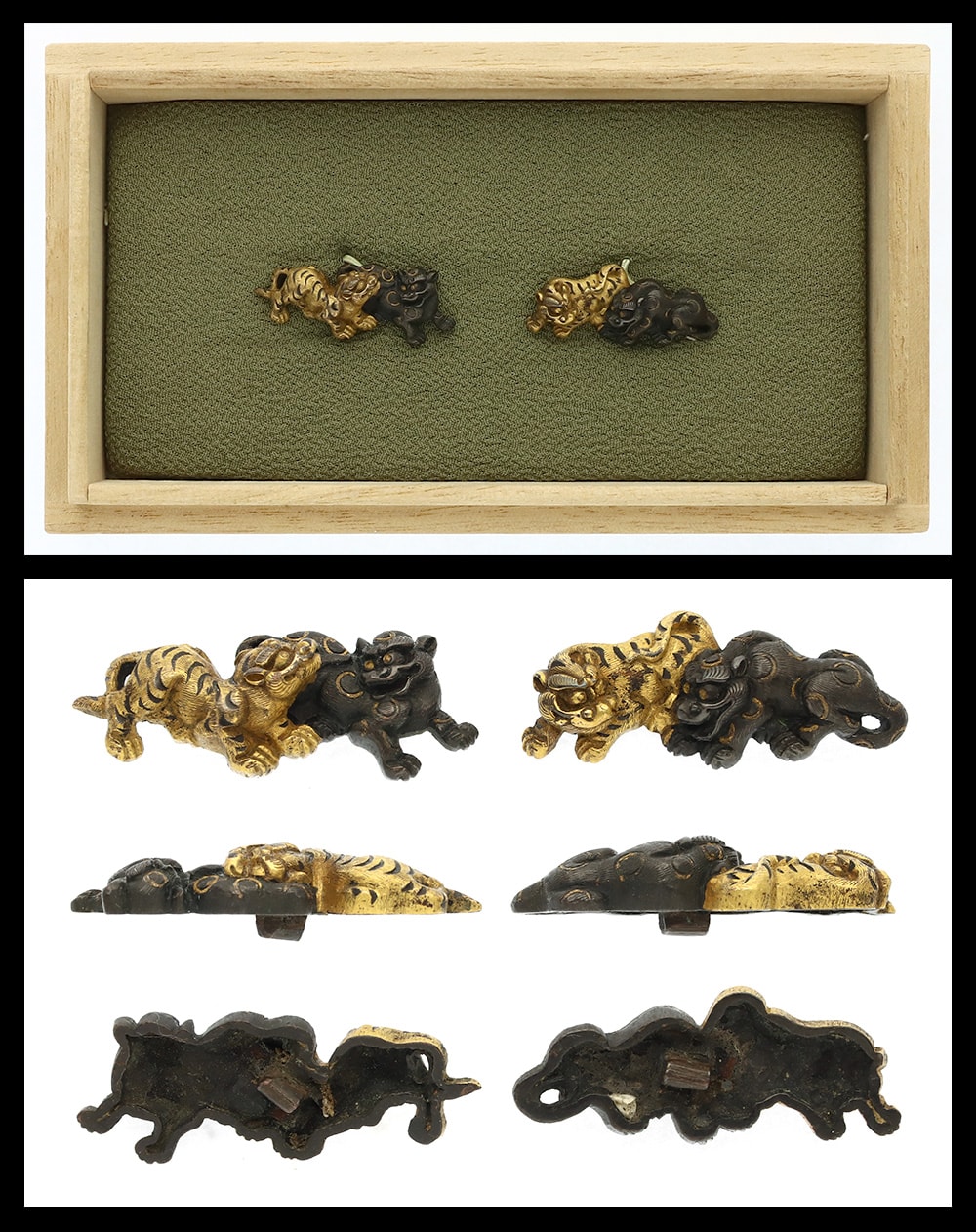 Menuki: Mumei (unsigned) (Lion)