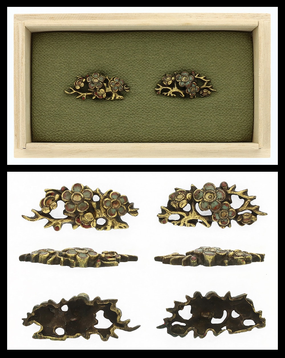 Menuki:Unsigned: Cherry Blossoms