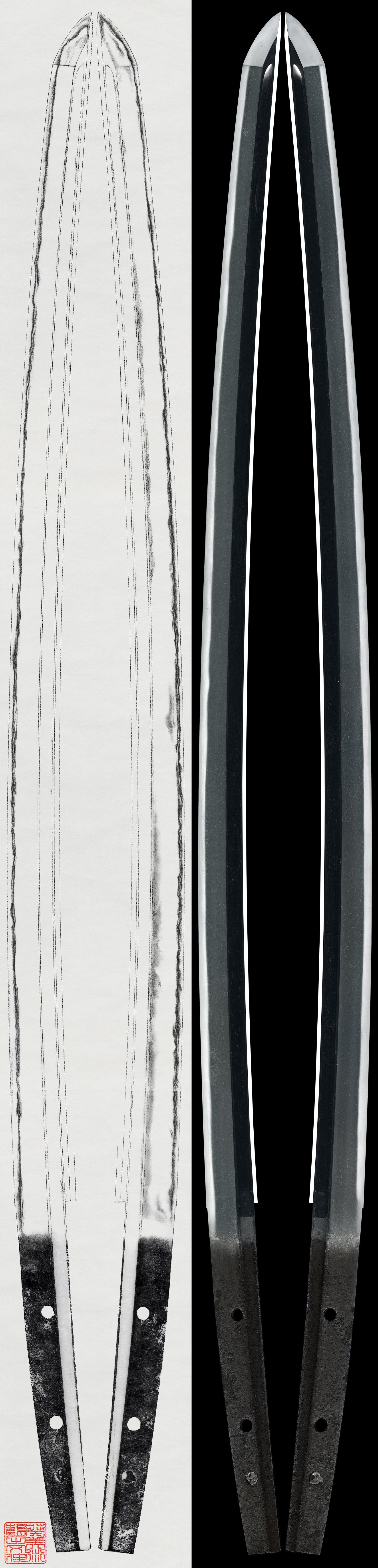 Katana: Mumei(Unsigned) (attributed to Den Taima) (17th NBTHK Juyo Token)