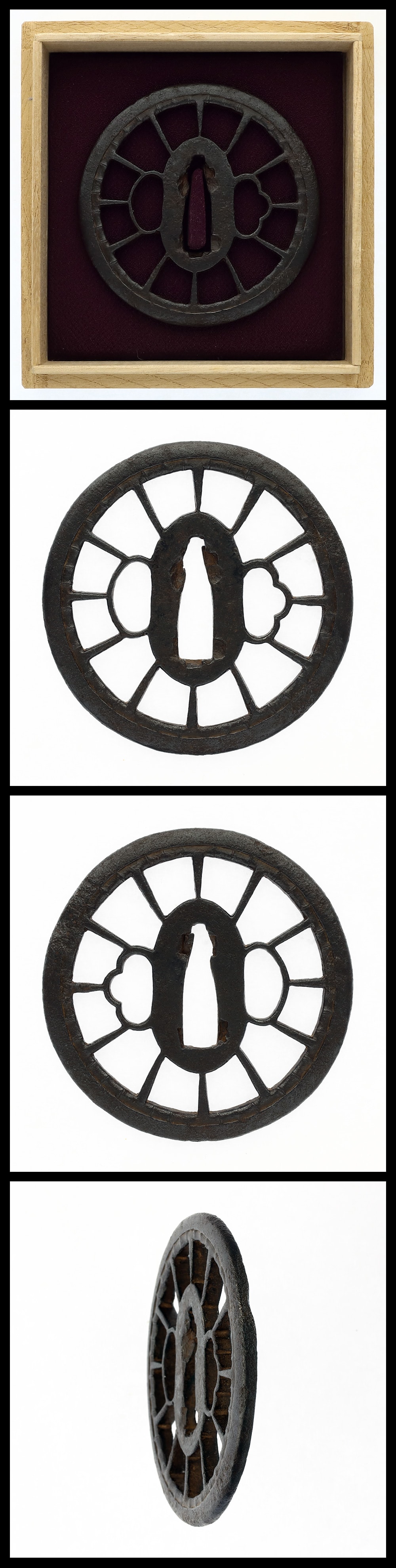 Tsuba - Hozon - by Akita-Shoami School - Unsigned Akita Shoami