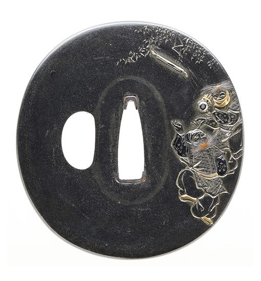 Tsuba - Tokuho - by Ichinomiya Nagayoshi - Sagicho Design, Signed Nagayoshi (with Kao)