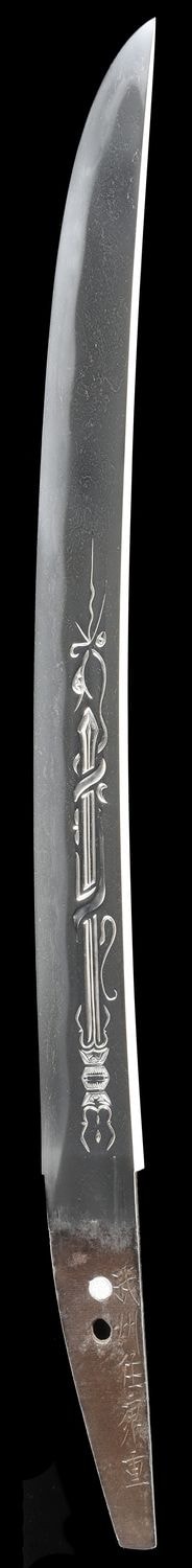 Wakizashi - Tokuho - by Shitahara Yasushige - Hira-zukuri Wakizashi: Signed Bushu ju Yasushige