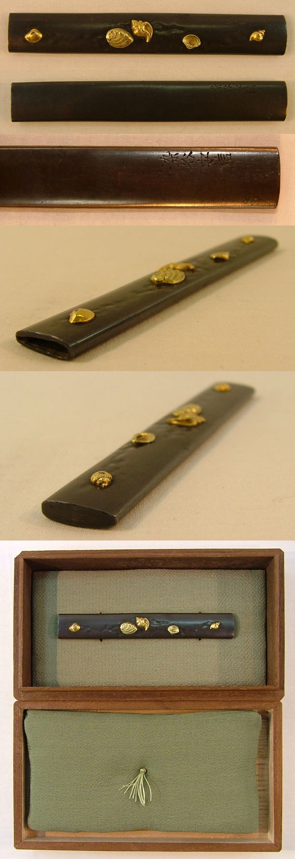 Kozuka - Hozon - by Murakami School - Shell Design Kozuka by Somiya Yasunobu
