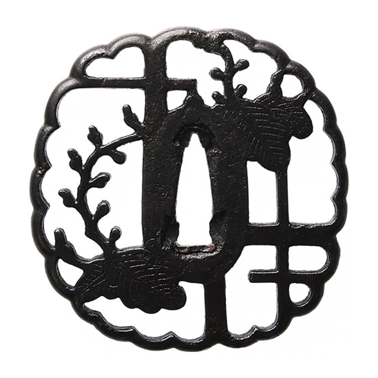 Tsuba - Tokuho - by Nishigaki Kanshiro - Kanshirou Madokiri Sukashi Tsuba