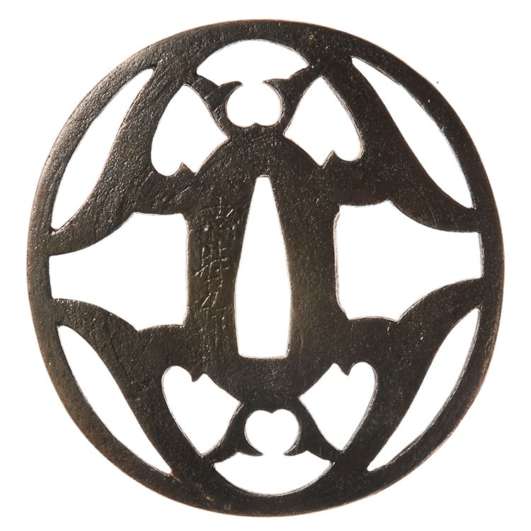 Tsuba - Hozon - by Akasaka Tadatoki - Tsuba by Tadatoki with Kuwagata Sukashi, Hozon Tosogu
