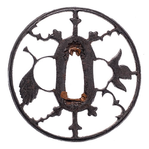 Tsuba - Tokuho - by Ko-Akasaka School - Ko-Akasaka Tsuba Tokubetsu Hozon Tosogu