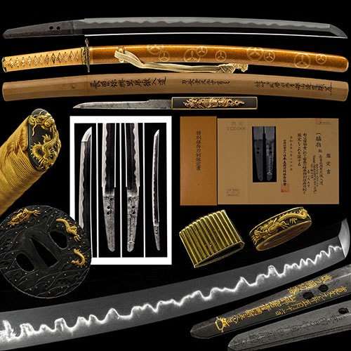 Wakizashi - Tokuho - by Kotetsu Toranyudo - Wakizashi by Nagasone Okisato Kotetsunyu-do, Tokubetsu Hozon Token