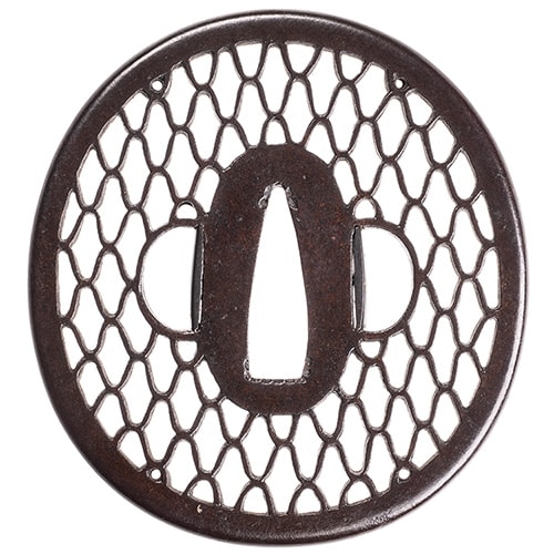 Tsuba - Tokuho - by Kamiyoshi School - Kamiyoshi Miura-Sukashi Tsuba: Tokubetsu Hozon Tosogu