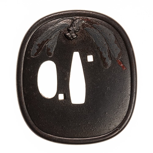 Tsuba - Hozon - by Mito School - Mito Dragonfly Design Tsuba - Hozon Tosogu