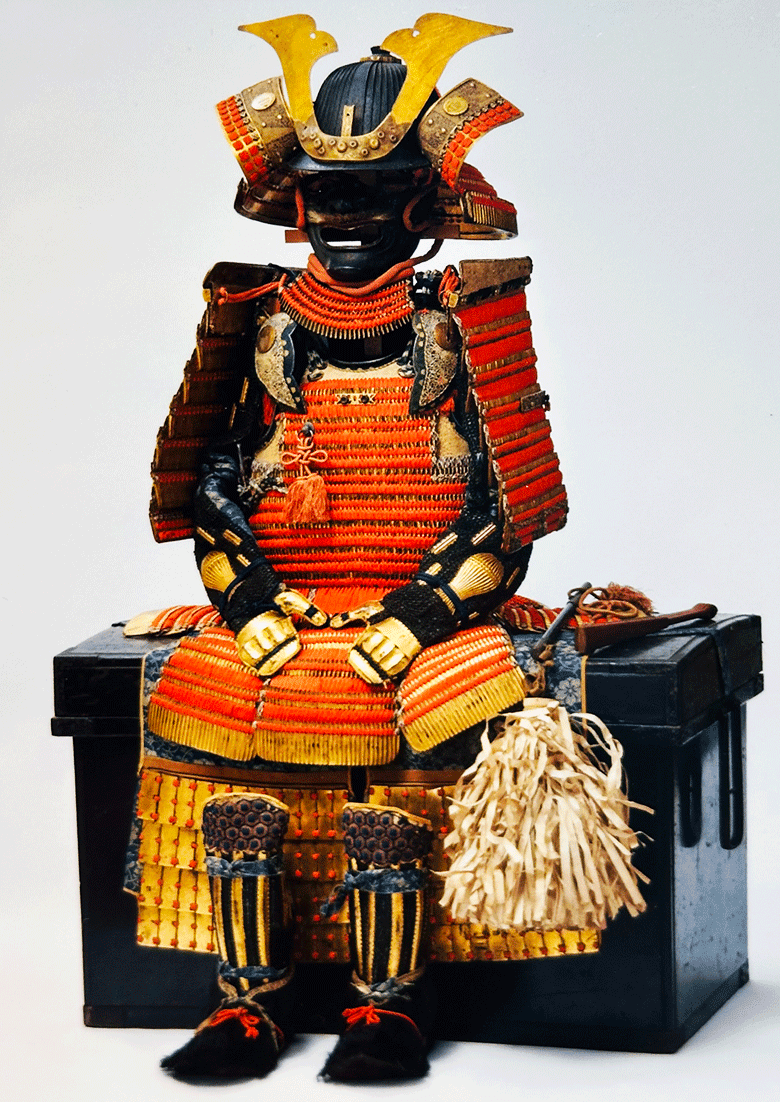 金本小札緋糸威二枚胴具足