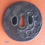 T497. Signed Nobuie Tsuba with Tokubetsu Hozon Paper