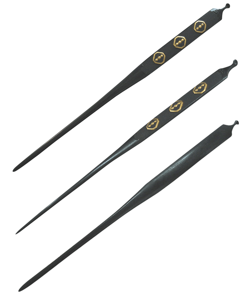 笄 こうがい 家紋 三珠 服部美術店 Kougai kamon Hattori samurai sword Art Shop Tousougu