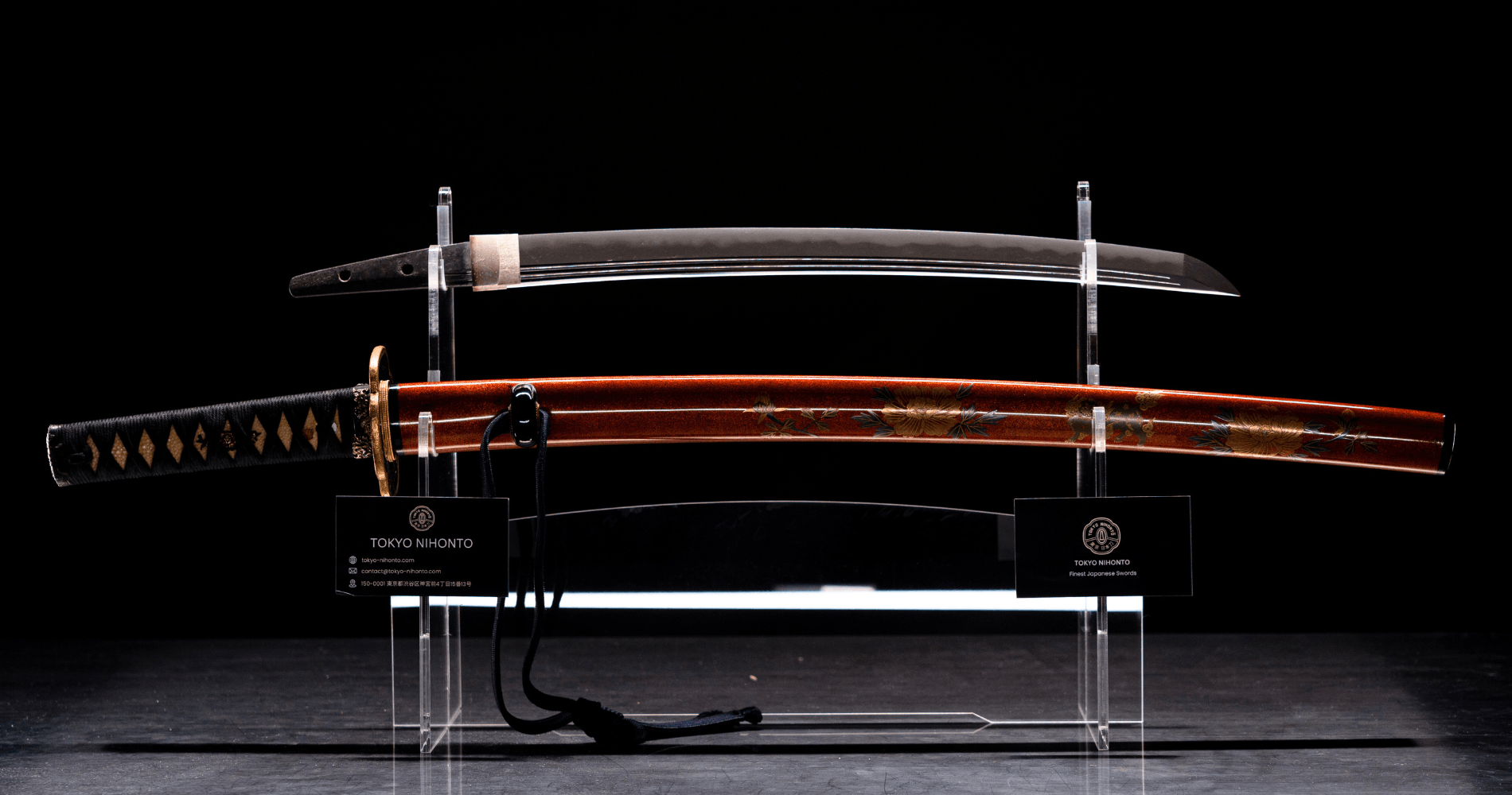 Antique Japanese Sword Wakizashi Toranba Hamon with Kogatana Shakudo Tsuba