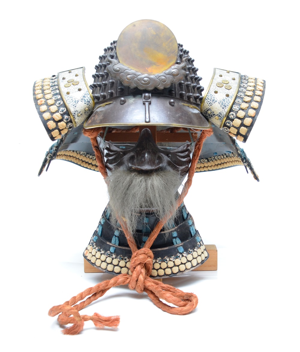 Kabuto - by Tokiharu - Japanese Armor: Iron Russet 32-Plate Hoshi Kabuto, Signed Tokiharu