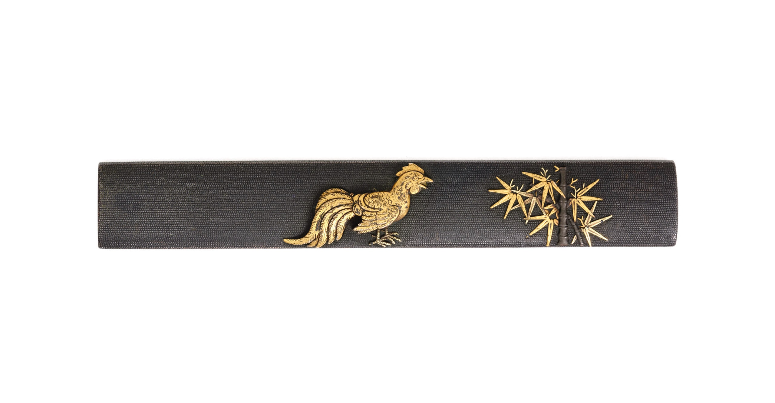 Rooster and bamboo kozuka