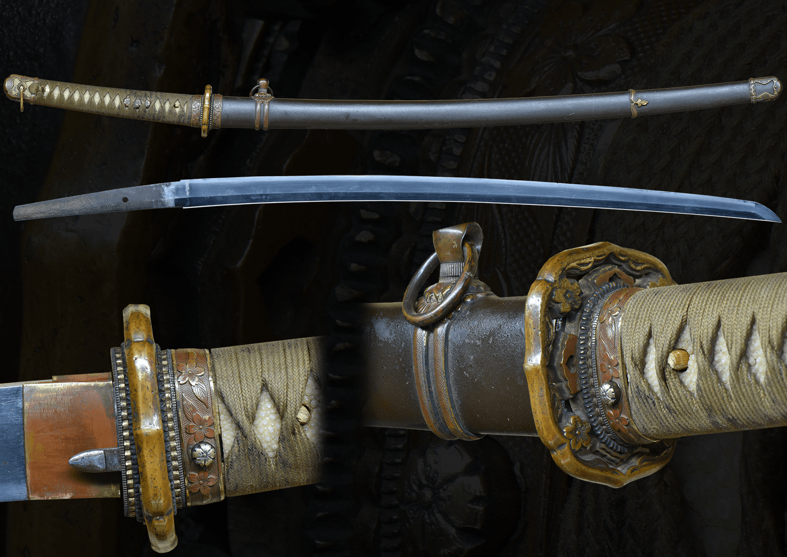 Katana - by Aizu Kanesada - Katana with Military Mounts