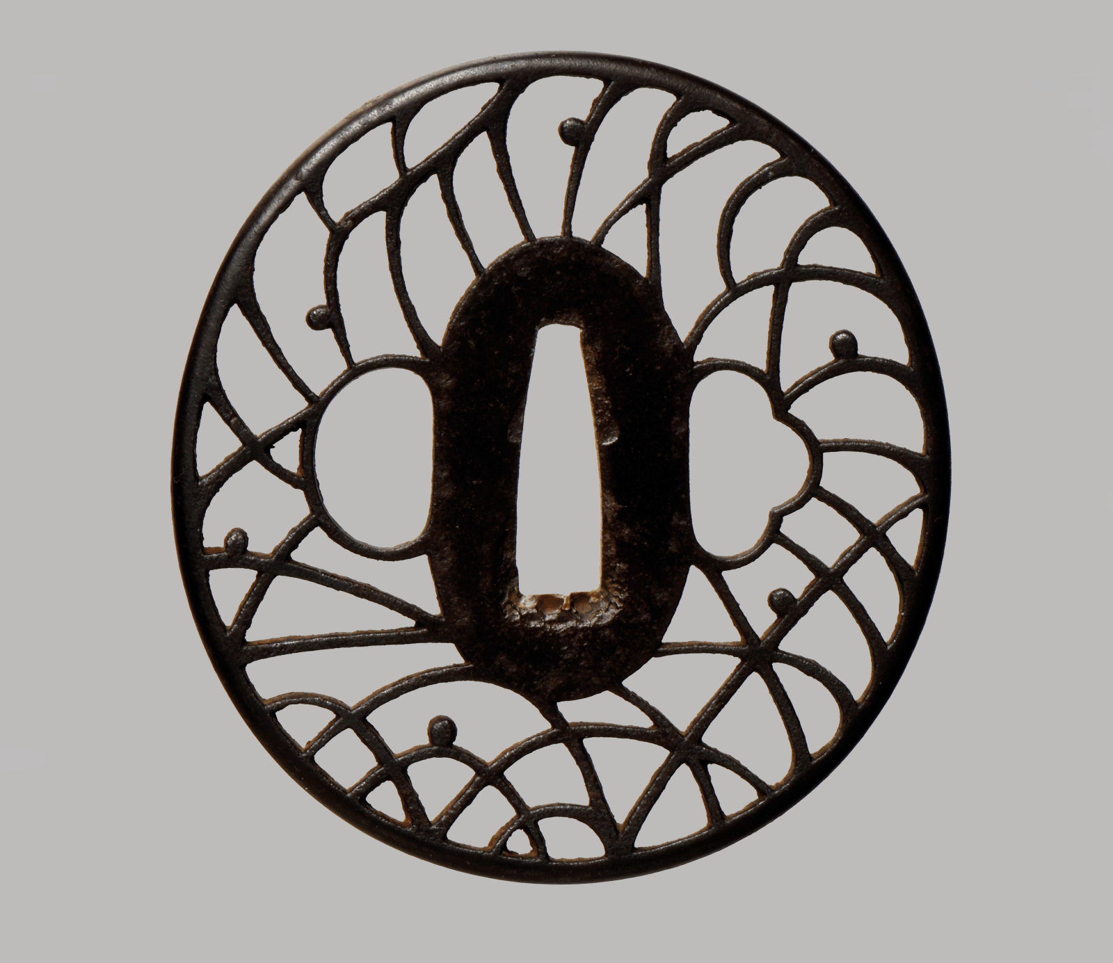 Tsuba – 赤坂 Akasaka Tadatoki – Musasino Grass and Dew Drops