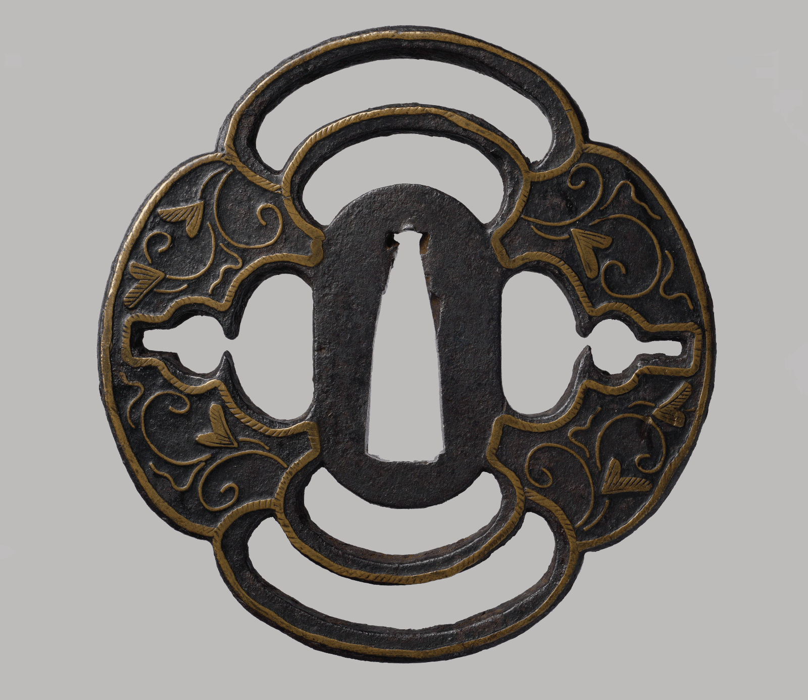 Tsuba - by Heianjo-Zogan School - Ko-Shoami Heianjo Taste