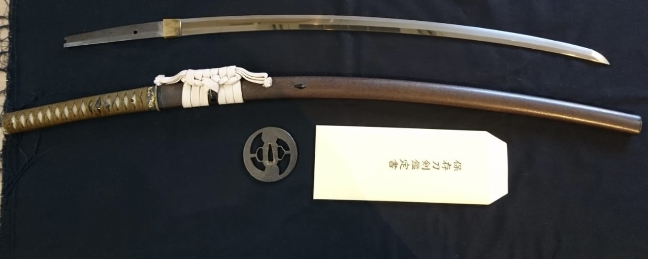 Naminohira Koto Tachi With NBTHK Certificate Mounted in Koshirae