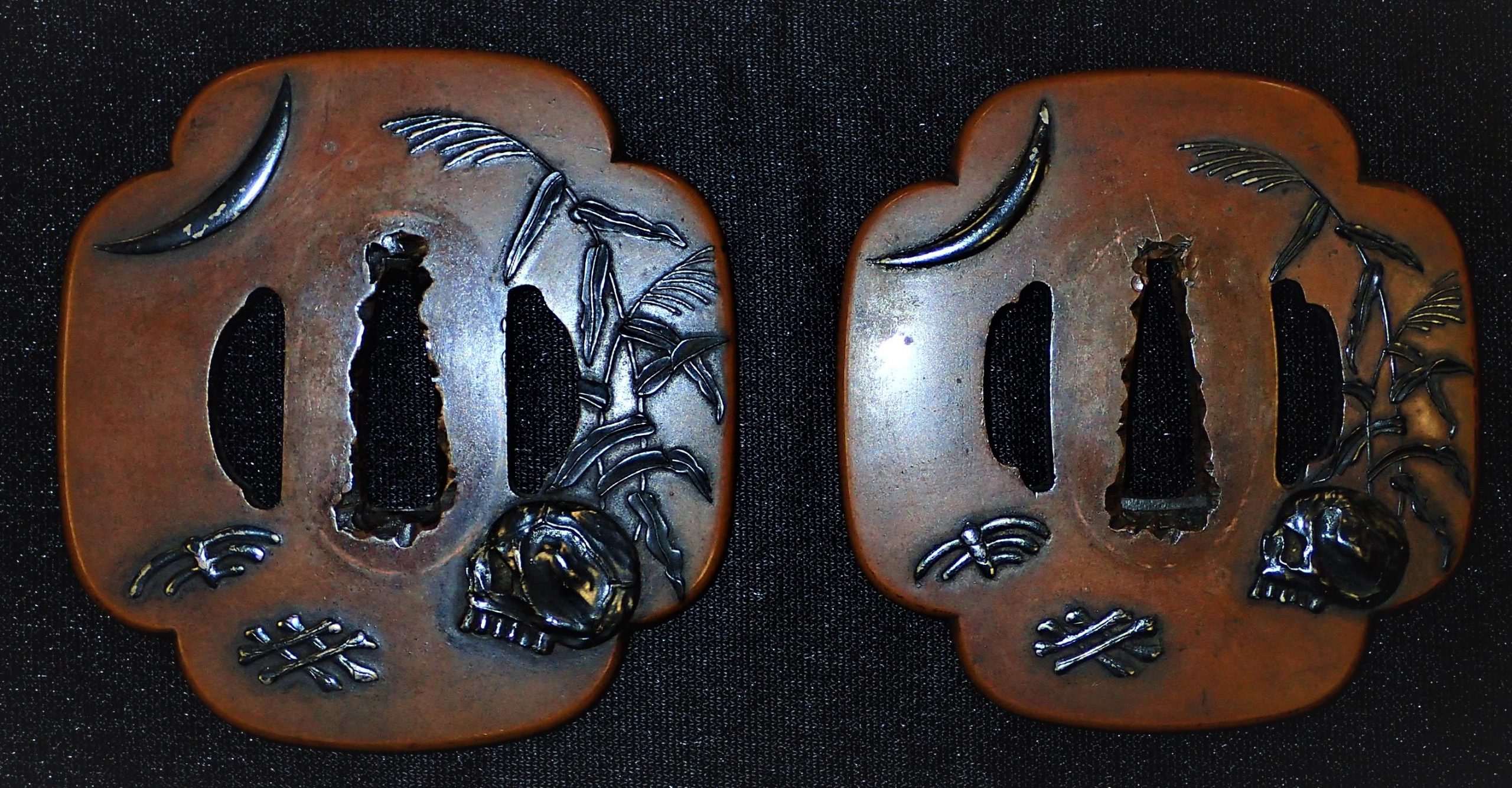 Tsuba - by Shonai School - Shonai Nozarashi Daisho Tsuba