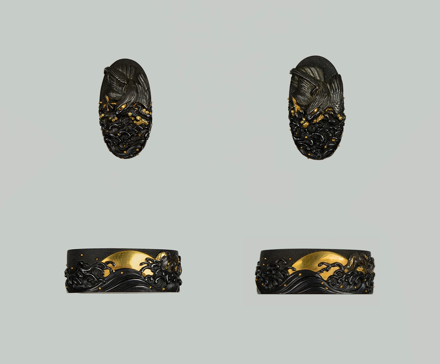Fuchi-Kashira - Jūyō - by Omori Teruhide - Omori Eishu (Teruhide)