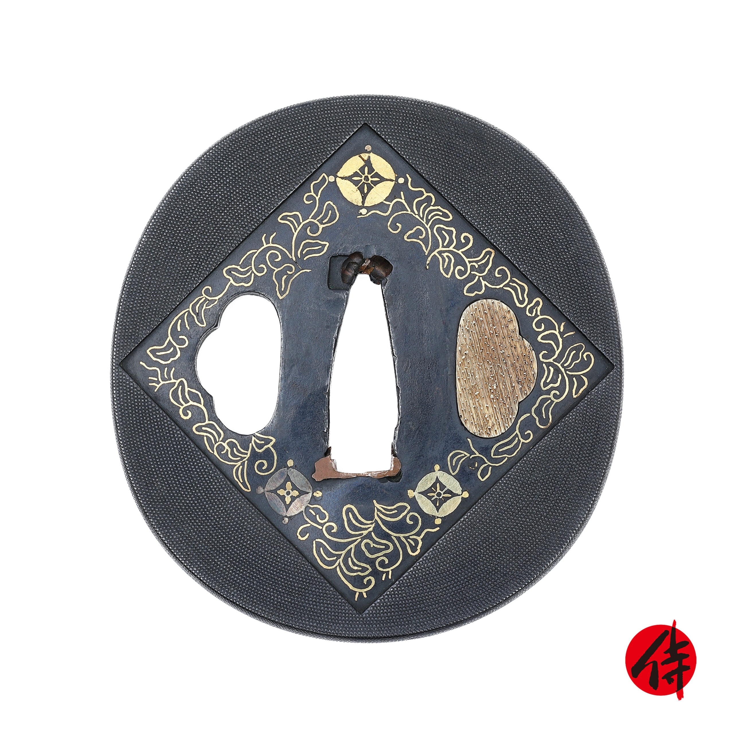 Edo period antique Tsuba for Samurai Sword with NBTHK Hozon Certificate (T-719)