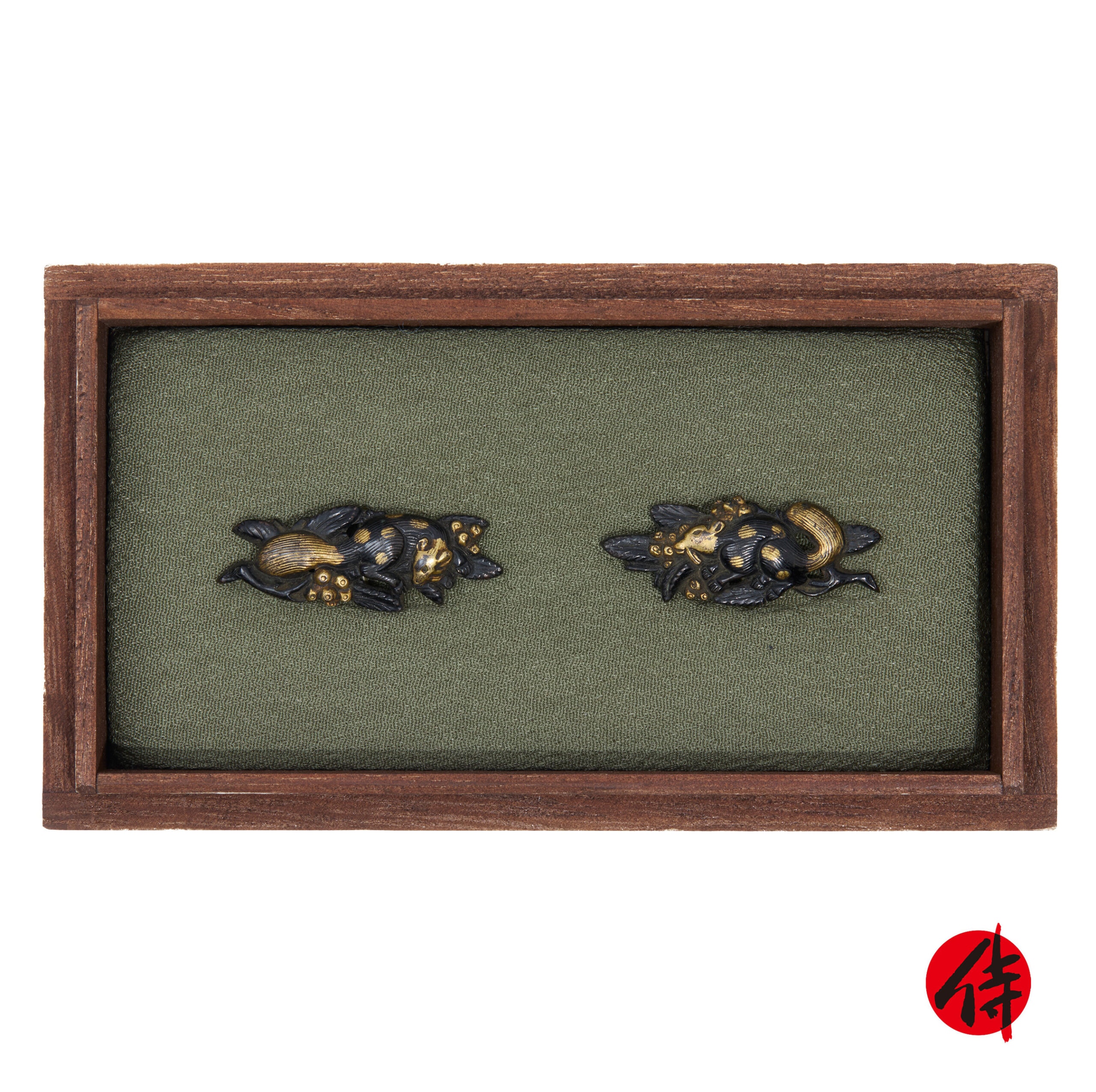 Edo period antique Menuki for Samurai Sword (M-55)