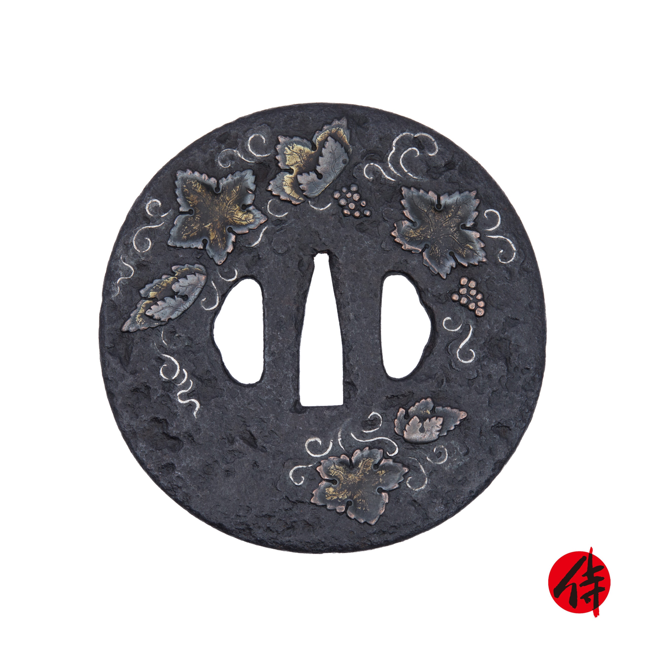 Edo period antique Tsuba for Samurai Sword with NBTHK Hozon Certificate (T-758)