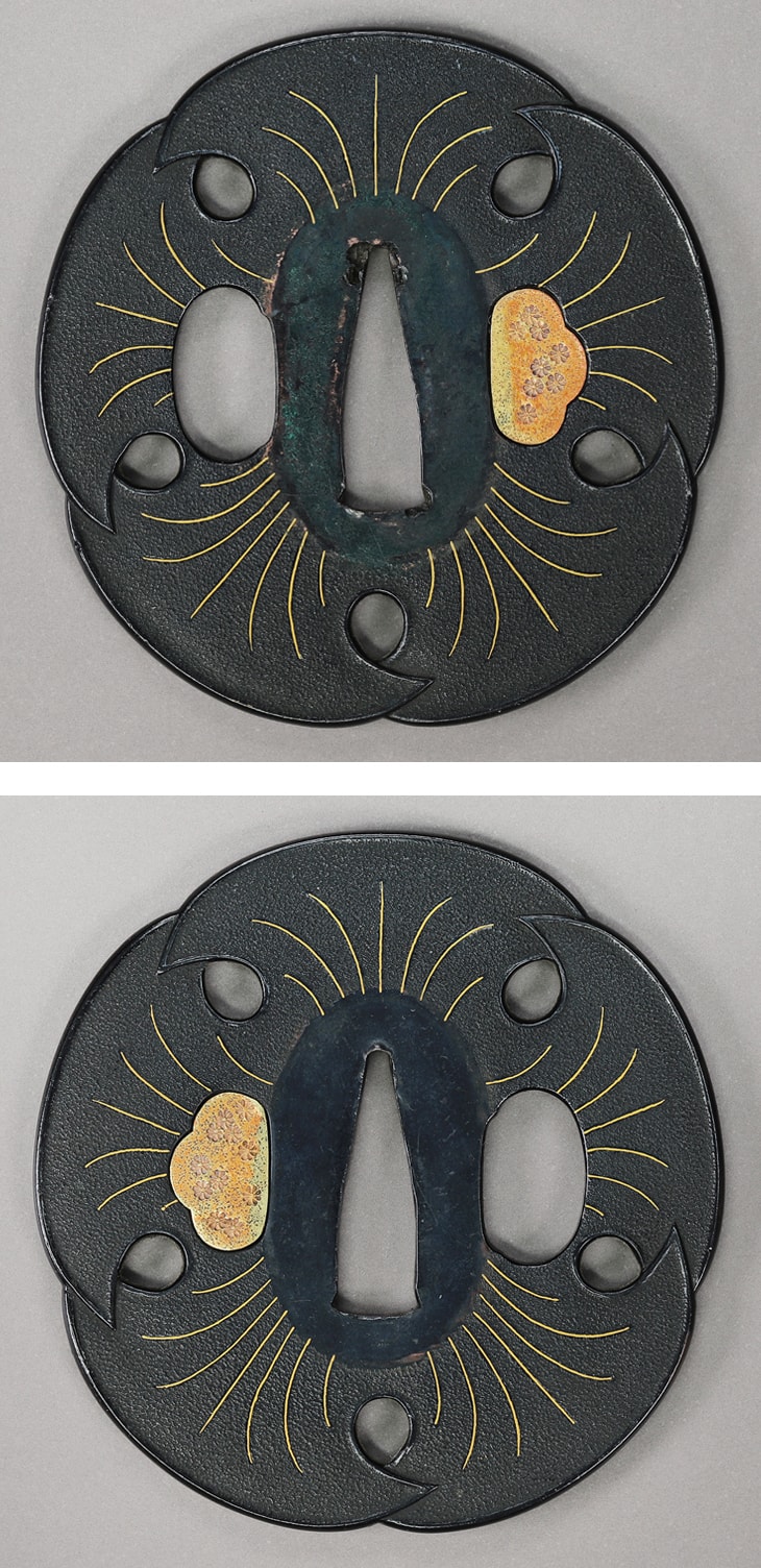 鍔:銀杏透図 Tsuba:Icho Sukashi Zu