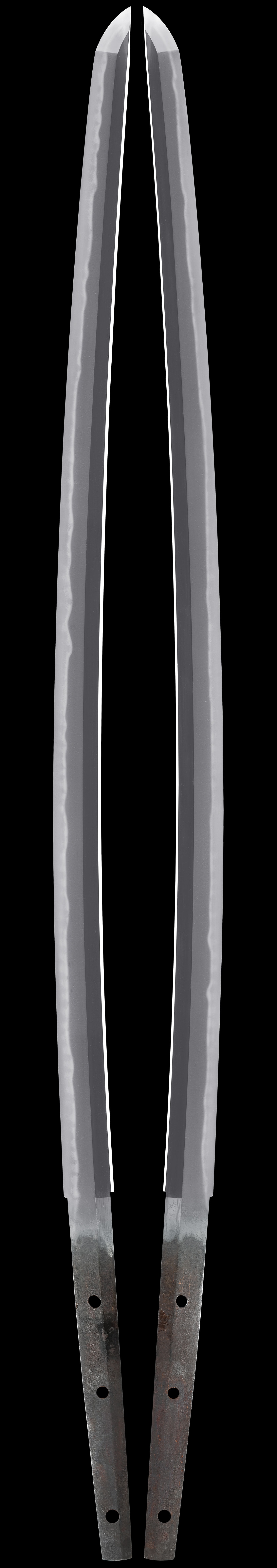 Katana - Hozon - by Jumyo Toshinaga - Mumei (Shin-Shinto Jumyo)