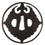 Iron round shape openwork tsuba