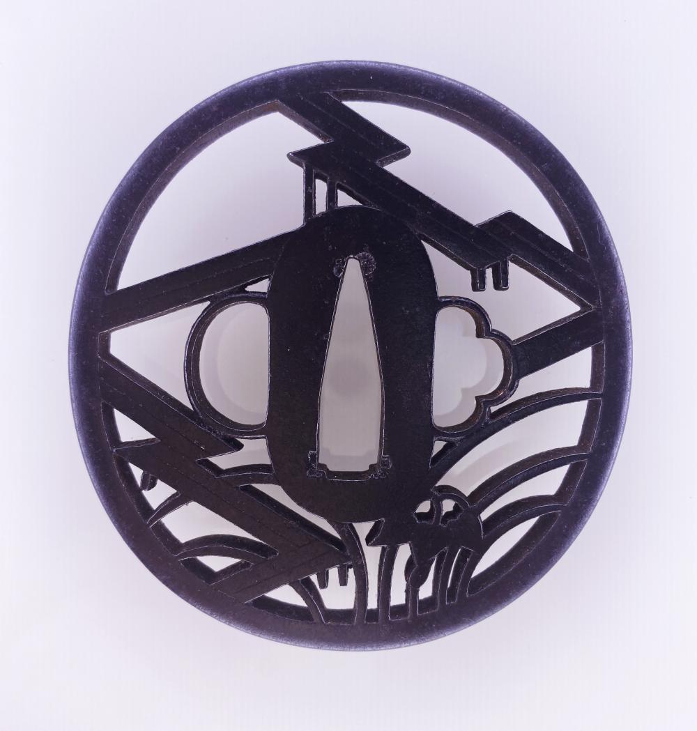 鐔 無銘 林藤八 八ツ橋透 / Tsuba Mumei Hayashi Tohachi