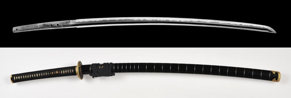Katana - Jūyō - by Iwato Ichimonji School - Katana (Kinzoganmei) Ichi (Iwato Ichimonji) Hon'ami (Kao) (Koson)