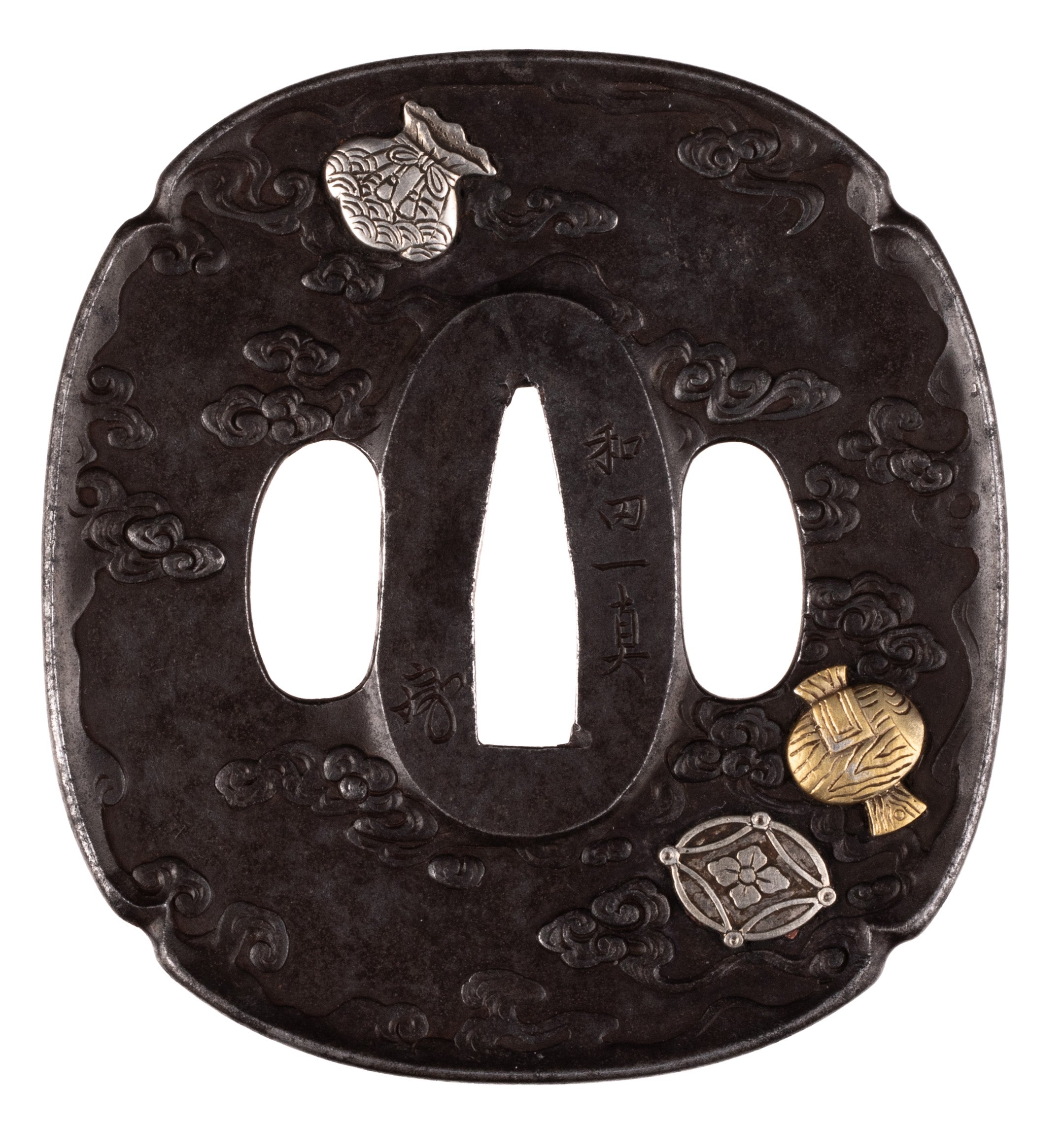 Iron Tsuba Signed August 1861 Wada Isshin with Tokubetsu Hozon Tosogu Published